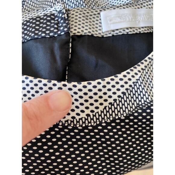 ST. EMILE 100% SILK BLACK WHITE GEOMETRIC PRINT DRESS 3/4 Sleeve Size US 6 - Picture 6 of 7